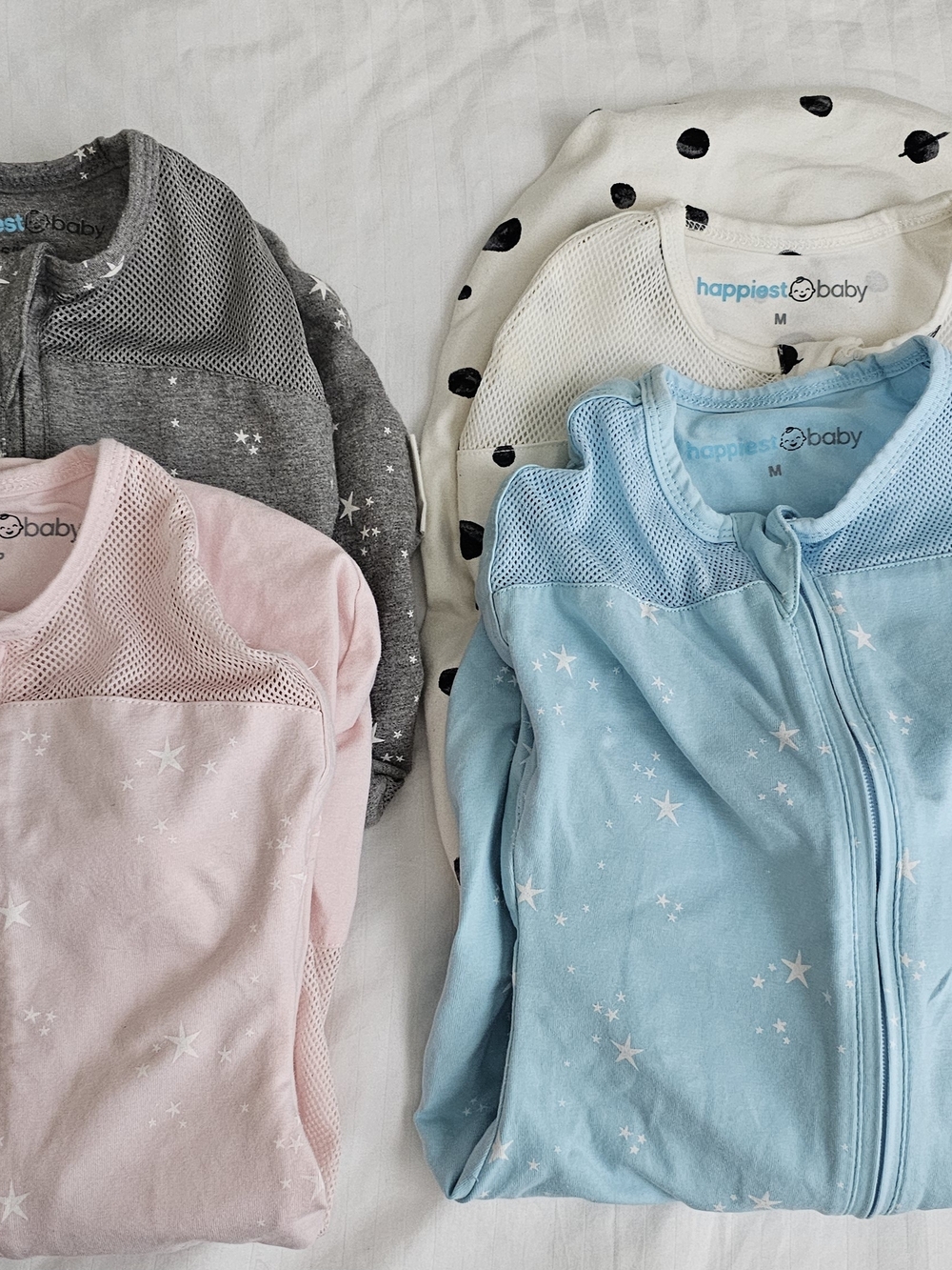 Snoo Happiest baby Star-Print Baby Sleep Sacks - Blue, Pink, Gray, Cream (Set)